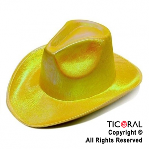 SOMBRERO COWBOY TORNASOLADO AMARILLO x 1